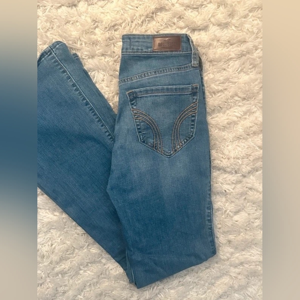 Hollister Light Blue Flare Jeans - Picture 3 of 4